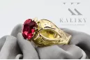 Vintage Ring Rubinrot 14 Karat Gelbgold vrc135y